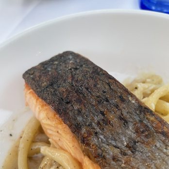 Formento's - Bucatini with salmon added - Italian Near Me - Chicago, Illinois Formento's - Bucatini with salmon added - Italian Near Me - Chicago, Illinois