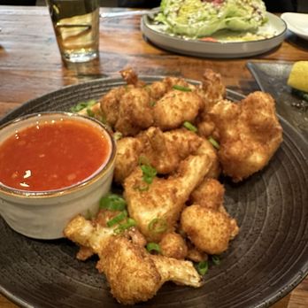 Craft House At Corque - The glorious crispy Sweet and Sour Cauliflower added to the Wedge salad 2 nights in a row! - New American Near Me - Solvang, California Craft House At Corque - The glorious crispy Sweet and Sour Cauliflower added to the Wedge salad 2 nights in a row! - New American Near Me - Solvang, California