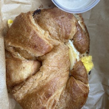 Wandering Wagon - Little Birdie (cheese & egg sandwich croissant) - Coffee & Tea Near Me Wandering Wagon - Little Birdie (cheese & egg sandwich croissant) - Coffee & Tea Near Me