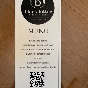 Black Letter Coffee Cafe - Menu - Coffee & Tea Near Me - Naples, Florida
