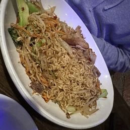 Suppose to be chow mien but got stir-fried mama noodles instead.