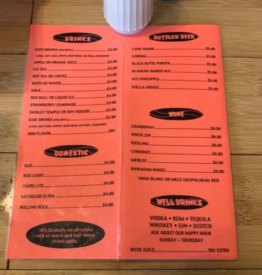Menu photo 6 Big Kahuna Pub And Grill Seaside, OR