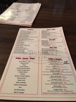 Menu photo 7 Bridie's Bar & Grill Middle Village, NY