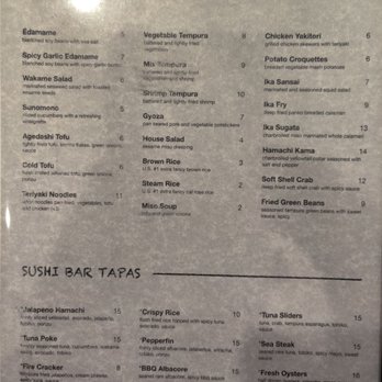 Hisui Sushi - Menu appetizers - Japanese Near Me - Folsom, California