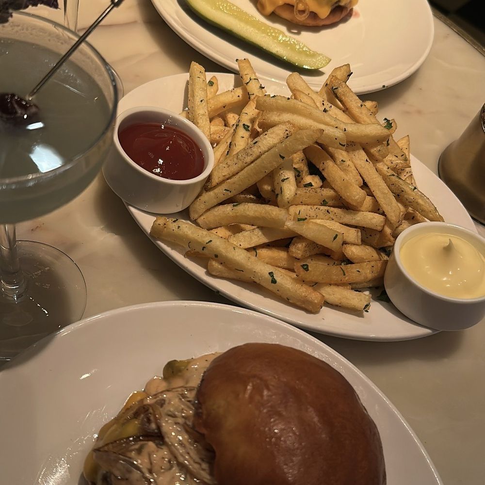 Burgers with side of fries Burgers with side of fries