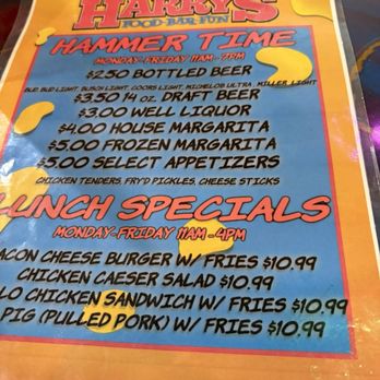 Hammered Harry’s - Happy hour menu - Beer Bar Near Me - Las Vegas, Nevada Hammered Harry’s - Happy hour menu - Beer Bar Near Me - Las Vegas, Nevada