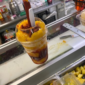 Paleteria Michoacana - Chamuco Mangonada!! Absolutely delicious!!!! - Desserts Near Me - Grapevine, Texas