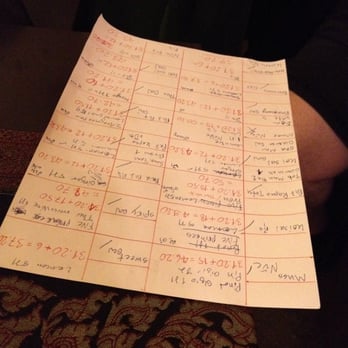 Five Spice - Payment sheet to collect money... Very professional ;-) - Thai Near Me - Zürich, ZH