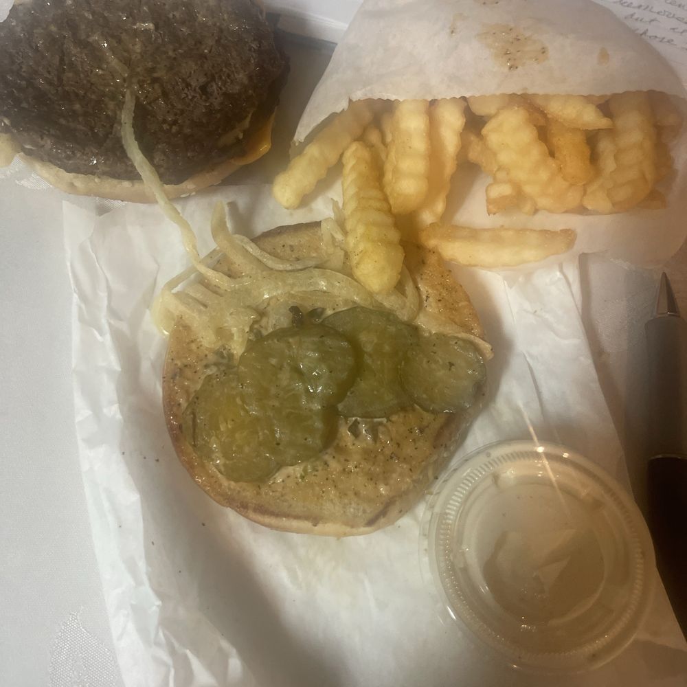 Onions on my Double Pattie Burger Meal Onions on my Double Pattie Burger Meal