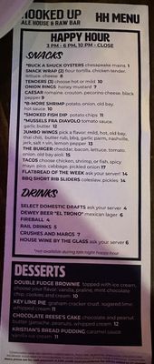 Menu photo 2 Hooked Up Ale House & Raw Bar Millville, DE Menu photo 2 Hooked Up Ale House & Raw Bar Millville, DE