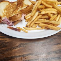 The Family Diner - Grilled Ham & Cheese with Fries