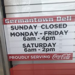 Germantown Deli - Hours as of: April 2024