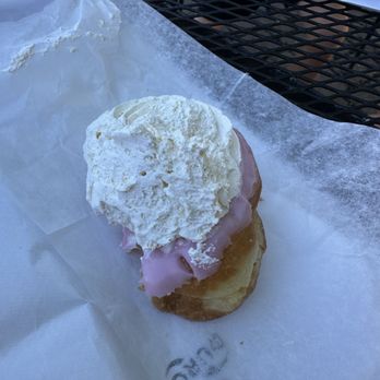 Golden Hands Bakery - Strawberry with Banana Cream - Donuts Near Me - Cincinnati, Ohio
