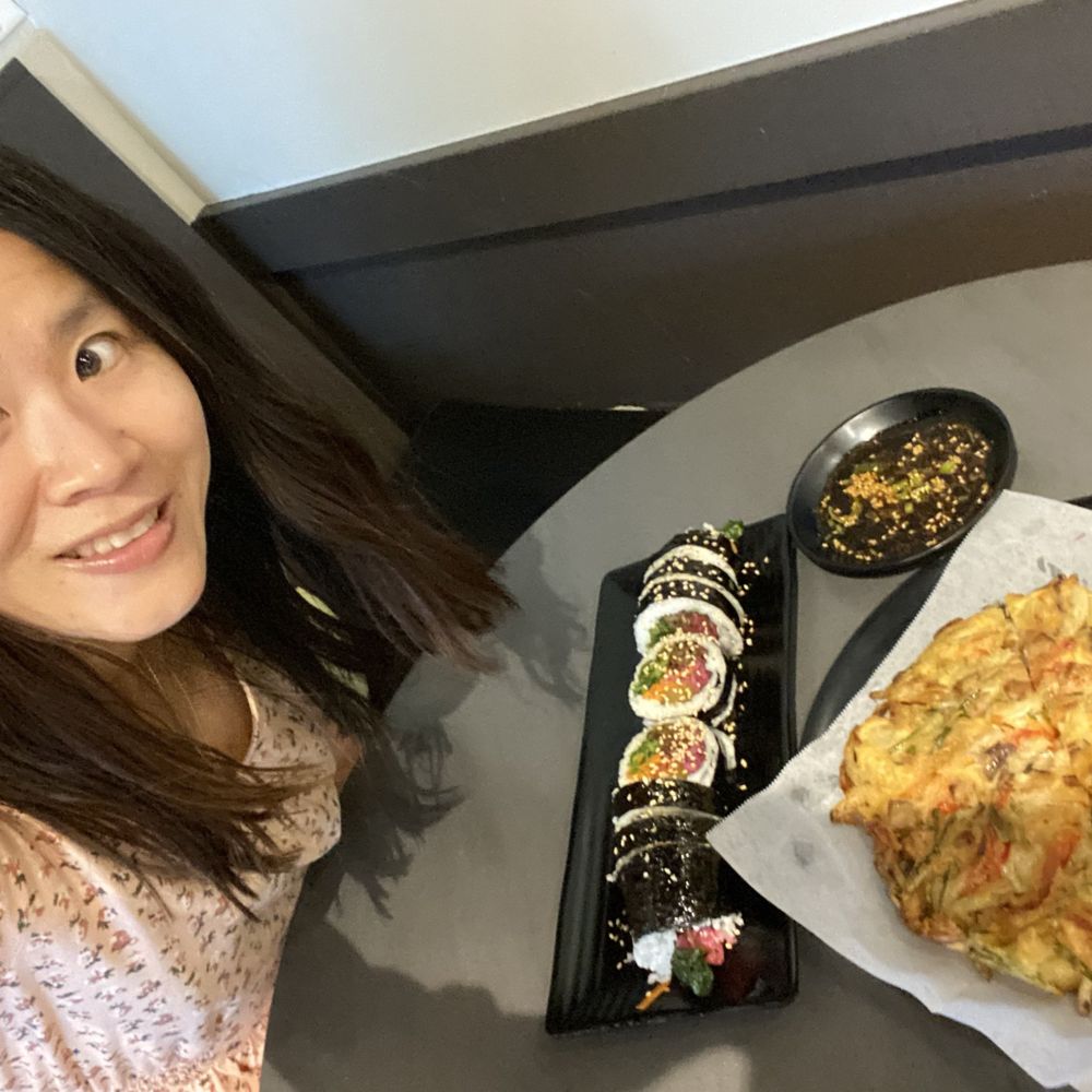 Cafe Moon - So pack and delicious Vegetarian Bimbap! Better than the usual sushi! The size is HUGE!! Vegetarian Jeon Pancake - Korean Near Me - Kihei, Hawaii Cafe Moon - So pack and delicious Vegetarian Bimbap! Better than the usual sushi! The size is HUGE!! Vegetarian Jeon Pancake - Korean Near Me - Kihei, Hawaii