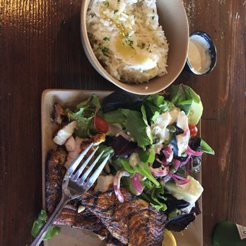 Encinitas Fish Shop - Blackened red snapper with rice and salad. Perfecto! - Seafood Near Me - Encinitas, California Encinitas Fish Shop - Blackened red snapper with rice and salad. Perfecto! - Seafood Near Me - Encinitas, California