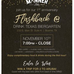 1 Year Anniversary Party Saturday November 10, 2018