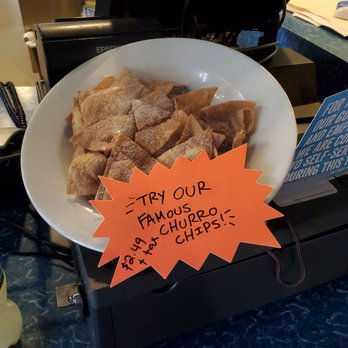 Wahoo's Fish Taco - Crispy cinnamon chips aka buenelos - Mexican Near Me - Fullerton, California