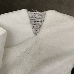 Shredded washcloth