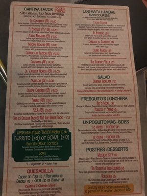 Menu photo 1 Fresco's Cantina Astoria, NY Menu photo 1 Fresco's Cantina Astoria, NY