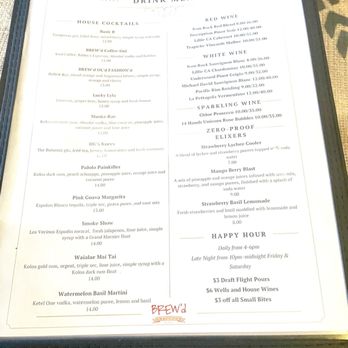 BREW'd Craft Pub - Food menu - Gastropubs Near Me - Honolulu, Hawaii
