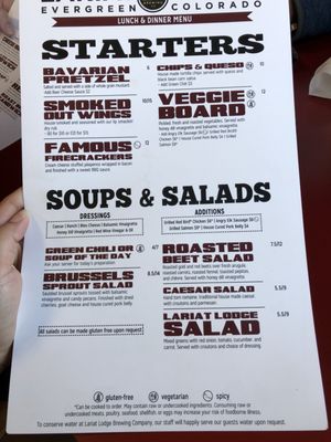 Menu photo 3 Lariat Lodge Brewing Company Evergreen, CO