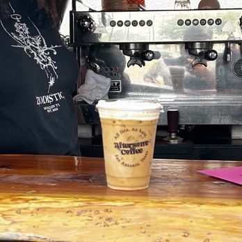 Aftersome Coffee - Iced latte with hazelnut cold foam - Coffee & Tea Near Me - San Antonio, Texas Aftersome Coffee - Iced latte with hazelnut cold foam - Coffee & Tea Near Me - San Antonio, Texas