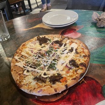 Flatbread - Signature Taco pie. Note: All the good stuff is dumped in the middle. - Pizza Near Me - Amesbury, Massachusetts