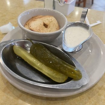 Pickles Deli Restaurant & Catering - Complimentary bagel chips and pickles, yum! - Delis Near Me - Newbury Park, California Pickles Deli Restaurant & Catering - Complimentary bagel chips and pickles, yum! - Delis Near Me - Newbury Park, California