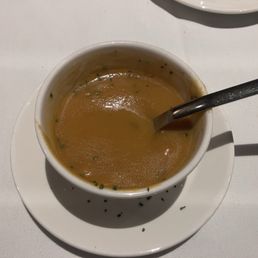 Butternut squash bisque with curried apples Butternut squash bisque with curried apples