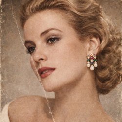 Ruby, sapphire, emerald and diamond drop earrings