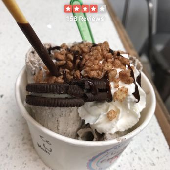 Sweet Creams - Cookies n cream. Its topped with cocoa pebbles oreo cookie chocolate pocky and whipped cream. Oh so yummy!! - Ice Cream & Frozen Yogurt Near Me - Honolulu, Hawaii Sweet Creams - Cookies n cream. Its topped with cocoa pebbles oreo cookie chocolate pocky and whipped cream. Oh so yummy!! - Ice Cream & Frozen Yogurt Near Me - Honolulu, Hawaii
