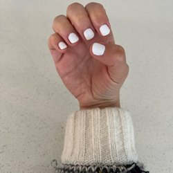 Saffron Nail & Spa - Perfectly short, white and round