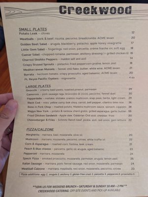 Menu photo 3 Creekwood Berkeley, CA Menu photo 3 Creekwood Berkeley, CA