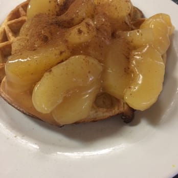 Mangrove Mike's - Belgian waffle with cinnamon apples - Breakfast & Brunch Near Me - Islamorada, Florida
