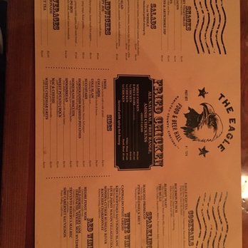 The Eagle Mass Ave - The menu. Obviously. - American Near Me - Indianapolis, Indiana The Eagle Mass Ave - The menu. Obviously. - American Near Me - Indianapolis, Indiana