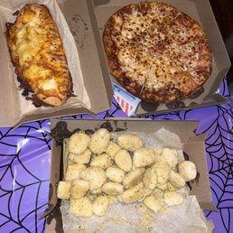 two boxes of food on a table two boxes of food on a table