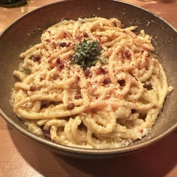 Cru Cellars - Bucatini Carbonara - Wine Bars Near Me - Tampa, Florida