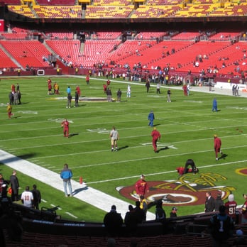 Commanders Field - players warming up before the game - Stadiums & Arenas Near Me - Landover, Maryland