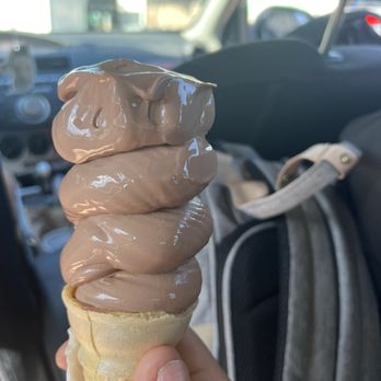 Meadowlark Dairy - Chocolate Cone (the phone didn't eat first here) - Ice Cream & Frozen Yogurt Near Me - Pleasanton, California