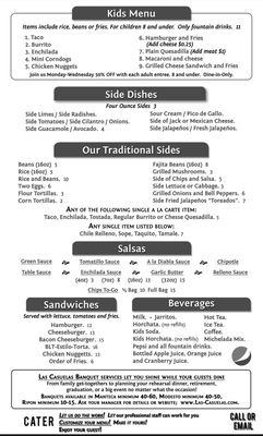 Menu photo 4 Las Casuelas Ripon, CA
