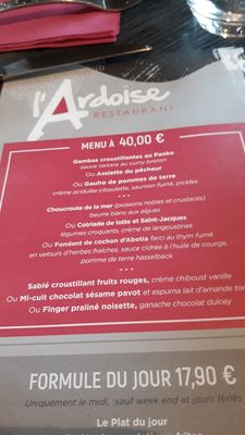 Menu photo 2 l'Ardoise Perros-Guirec, 22