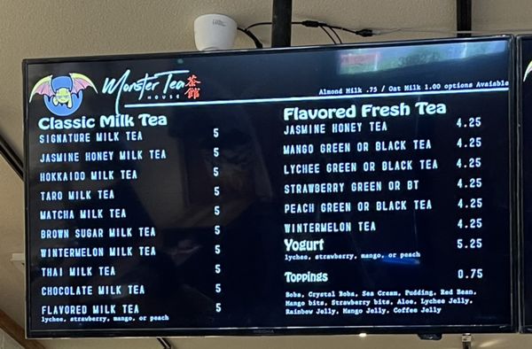 Menu photo 7 Monster Tea House Portland, OR