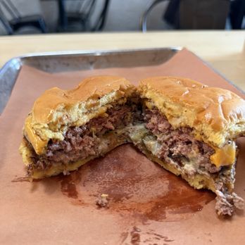 Moo's Craft Barbecue - Cut burger - Barbeque Near Me - Los Angeles, California
