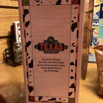 Texas Roadhouse - Menu cover - Barbeque Near Me - Anchorage, Alaska