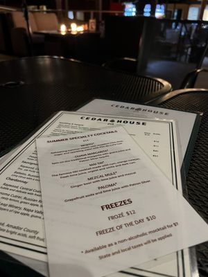 Menu photo 1 Cedar House Pub Tahoe City, CA