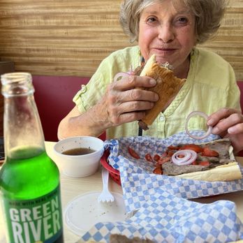 Leno's Sandwich Shop - Mom enjoying Italian Beef. :) - Sandwiches Near Me - Waukegan, Illinois Leno's Sandwich Shop - Mom enjoying Italian Beef. :) - Sandwiches Near Me - Waukegan, Illinois