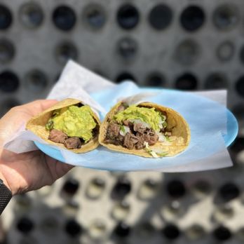 The Taco Stand - Carne Asada Tacos (flame grilled angus steak, cilantro, onions, guacamole and mild salsa) - Mexican Near Me - San Diego, California The Taco Stand - Carne Asada Tacos (flame grilled angus steak, cilantro, onions, guacamole and mild salsa) - Mexican Near Me - San Diego, California
