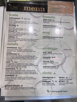 Menu photo 1 NW Raw Organic Juice Bar Bend, OR Menu photo 1 NW Raw Organic Juice Bar Bend, OR