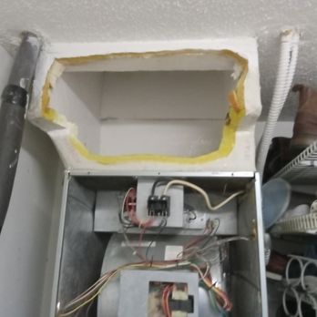 Air Quality Control Environmental - they cut this open to clean and put in a coating (rubberized fiberglass if I recall). Then they reassembled it better than new - Heating & Air Conditioning/HVAC Near Me - Coral Springs, Florida Air Quality Control Environmental - they cut this open to clean and put in a coating (rubberized fiberglass if I recall). Then they reassembled it better than new - Heating & Air Conditioning/HVAC Near Me - Coral Springs, Florida