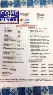 Menu photo 4 Come-N-Get It Marietta, GA